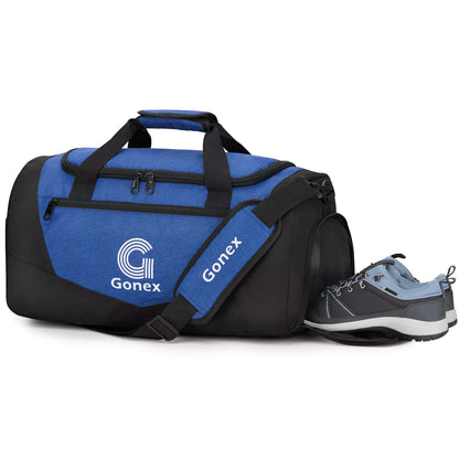 Gonex gym bag with shoe compartment blue