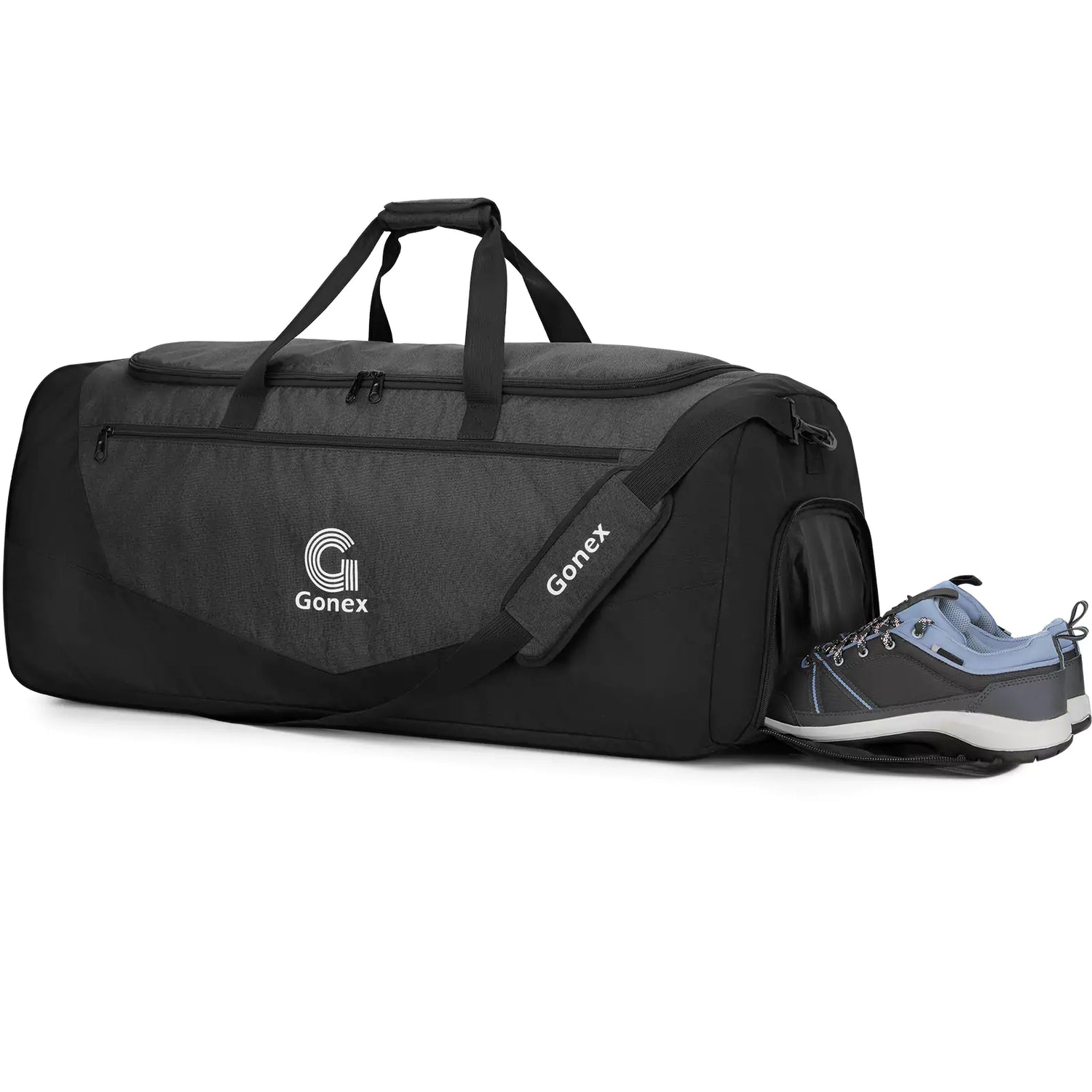 Gonex 100L Gym Duffle Bag Polyester Sport Bag with Shoe Compartment