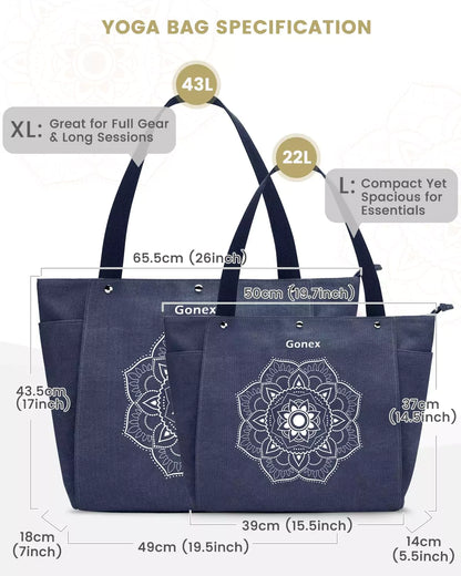 Gonex yoga and gym tote bag specification