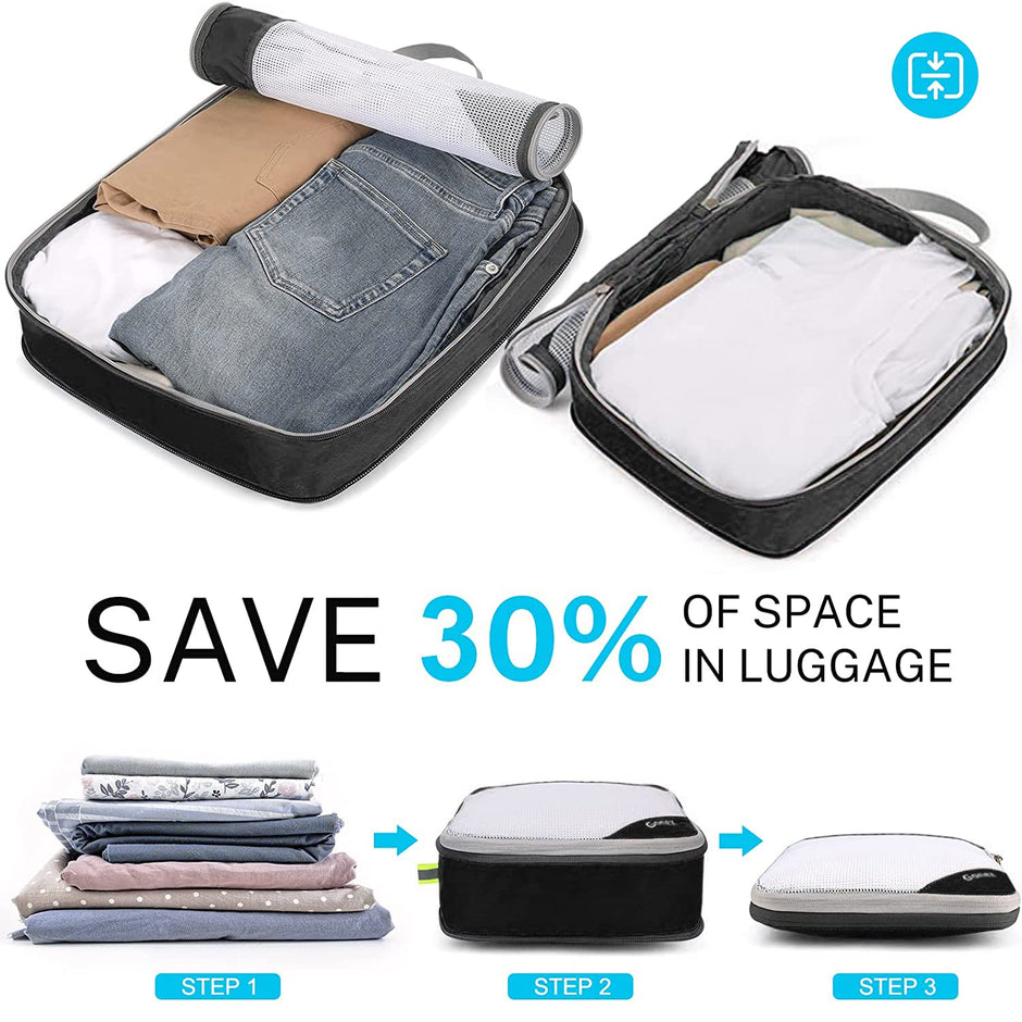 Gonex Compression Packing Cubes for Travel Luggage Cubes for Packing