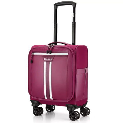 Gonex 14 inch luggage for underseat pink