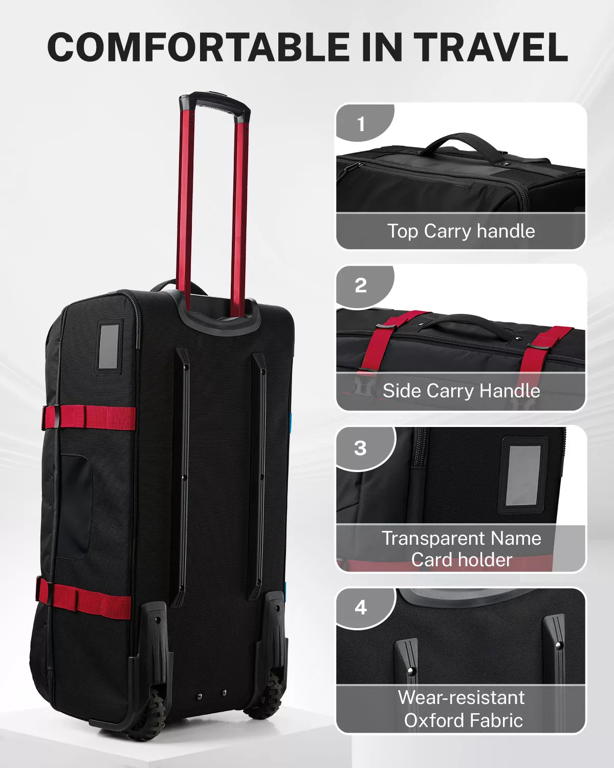 30 liter travel bag duffel Gonex 30" Rolling Duffle Bags with Wheels TSA Lock & Handle