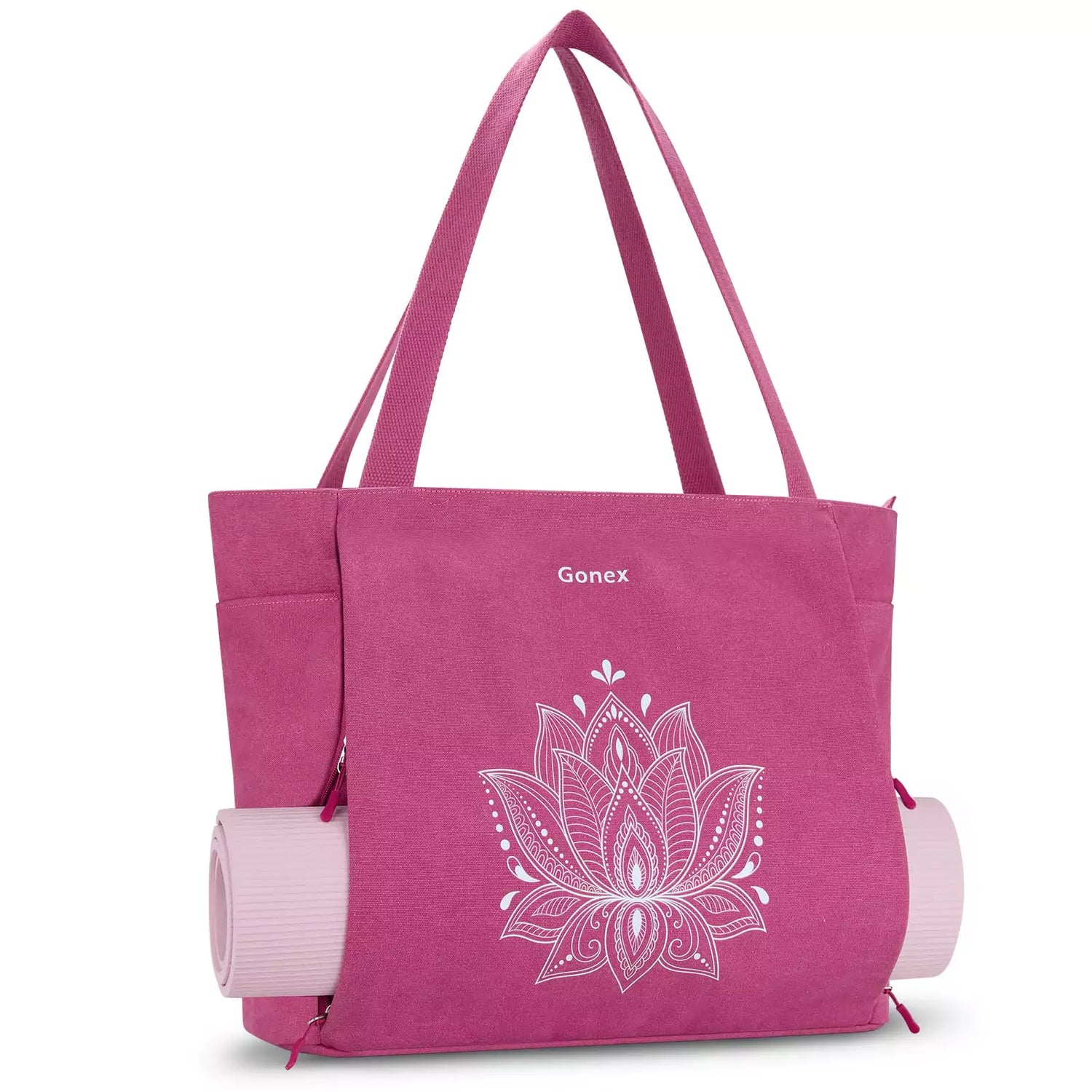 Gonex tote bag for yoga xl pink