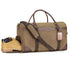 Gonex waxed canvas duffle bag light coffee