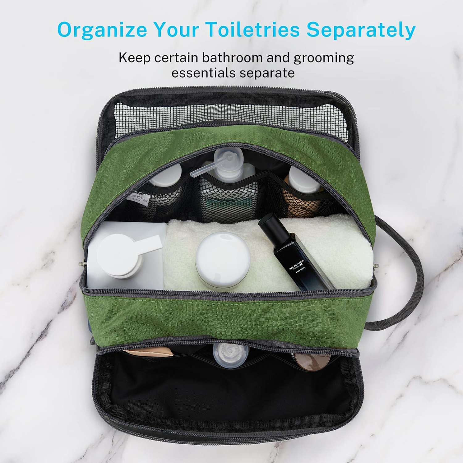gonex travel hanging toiletry bag Gonex Nylon Hangable Travel Toiletry Bag for Air Travel