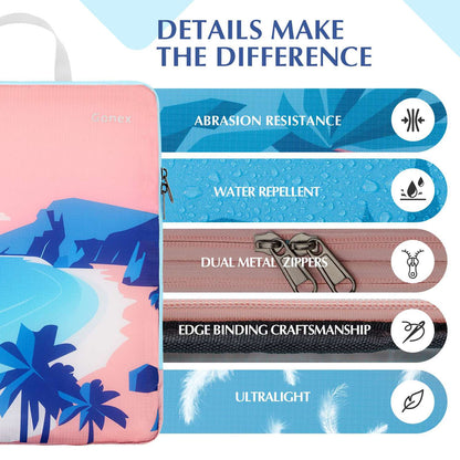 beach and palm trees packing cubes