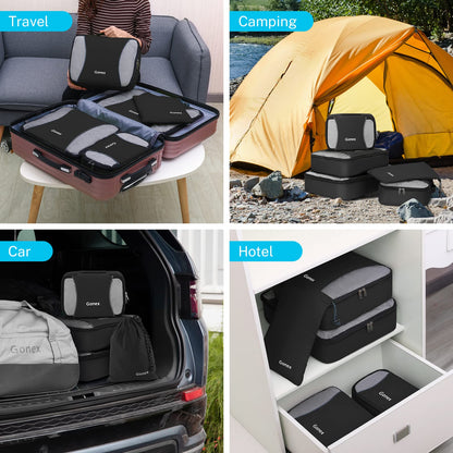 black packing cubes