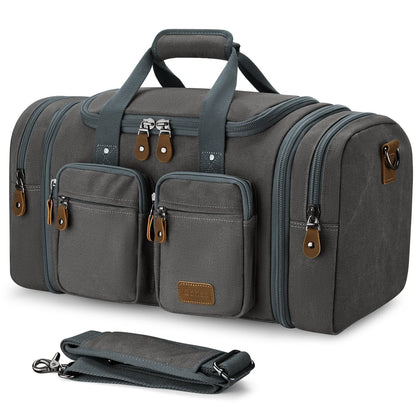 Gonex Canvas Duffle Bag , Expandable Water Resistant 50L Carry-on Bags