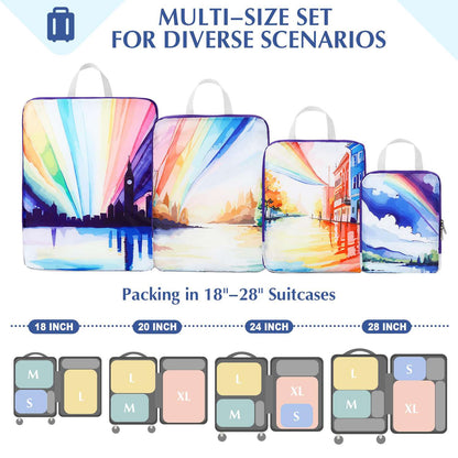 colorful packing cubes