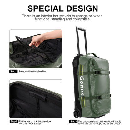 duffle bags with wheels for travel