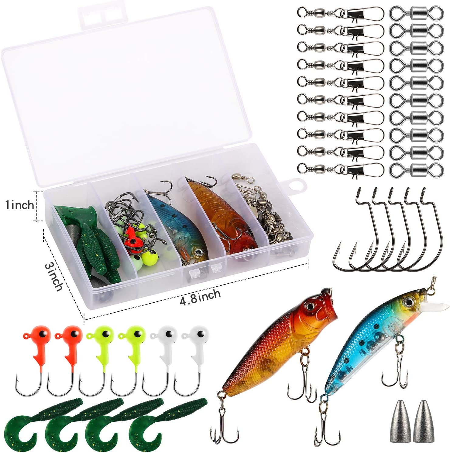 Telescopic Fishing Rod with Lures Tackle Hooks Fishing Pole Kit