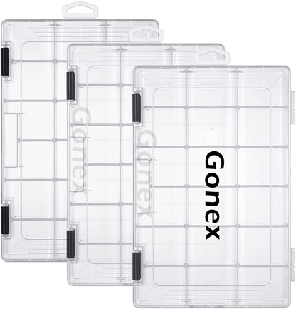 Gonex 3600 Fishing Tackle Boxes with Non-Slip Openings, Transparent / 4 Packs Gonex 3600 Fishing Tackle Boxes with Non-Slip Openings, Transparent / 4 Packs