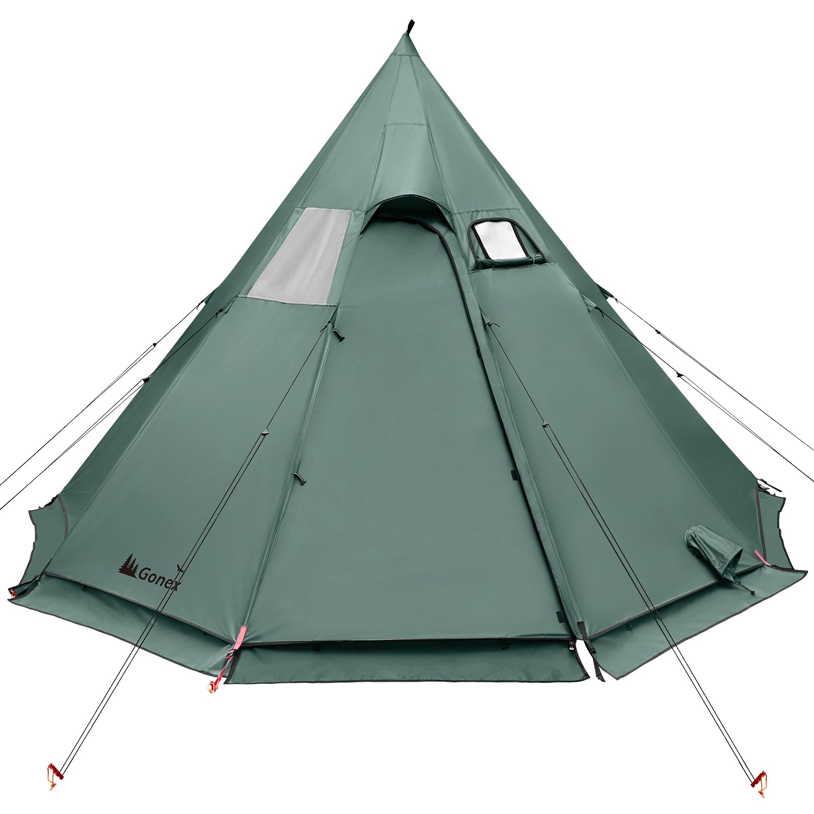 Gonex 4 Season Hot Tent with Stove Jack, 6 Person Waterproof Camping Tent