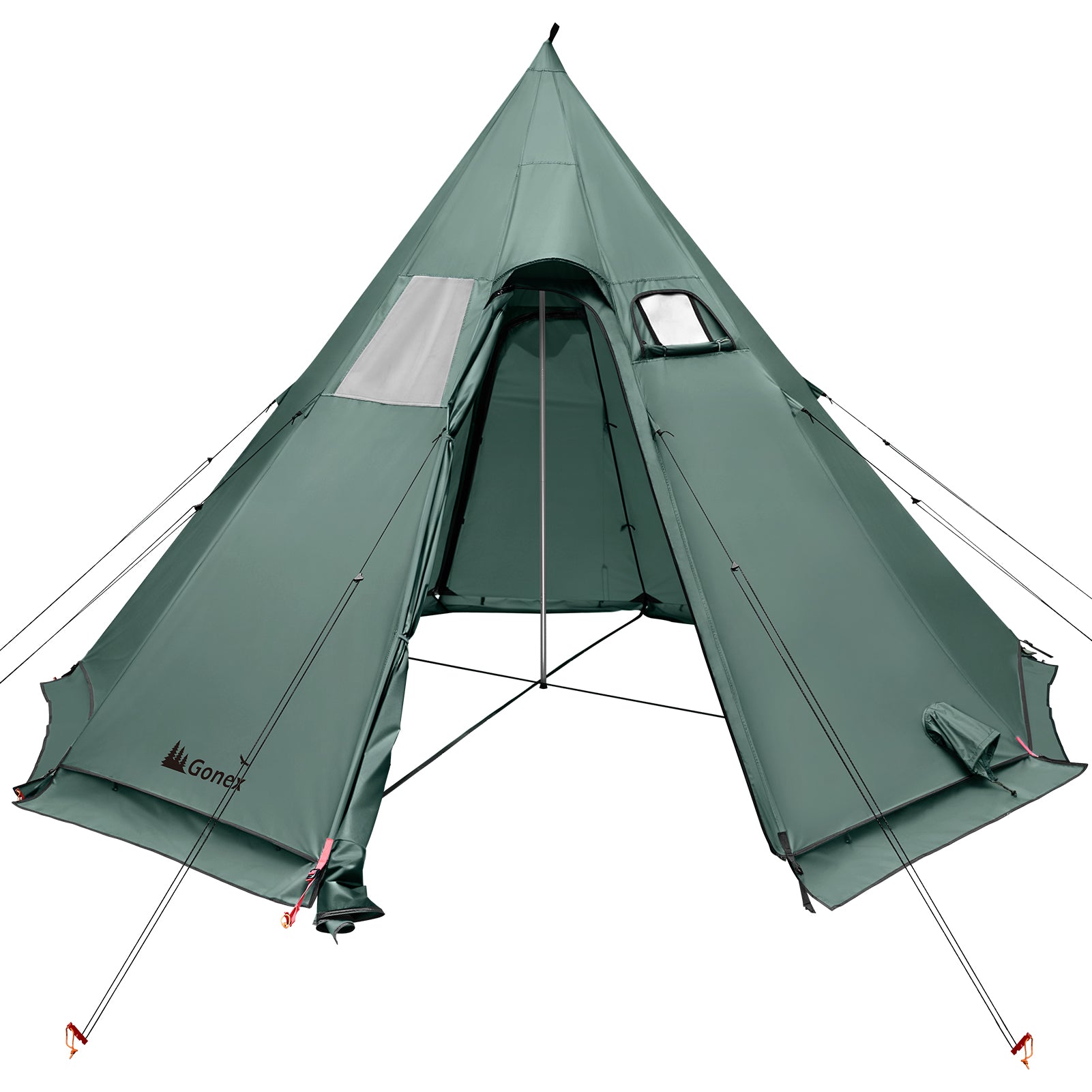 Gonex 4 Season Hot Tent with Stove Jack, 6 Person Waterproof Camping Tent