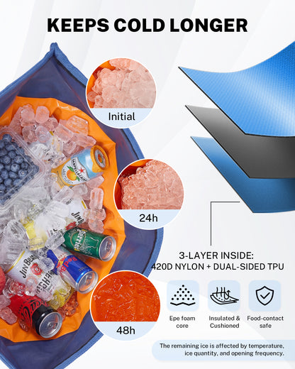 Gonex insulated cooler backpack keeps drinks and ice cold longer
