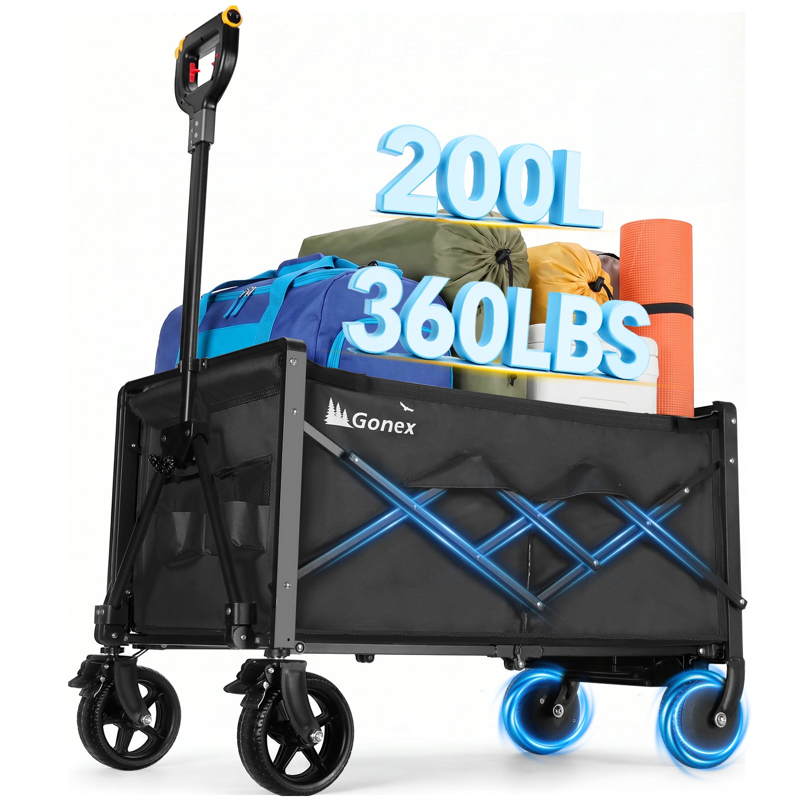Gonex 36-Inch Electric Wagon Cart Foldable Motorized Utility Wagon