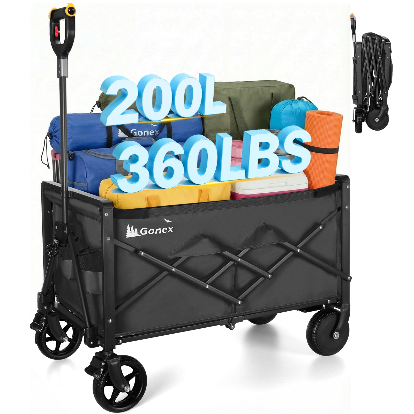 Gonex 36-Inch Electric Wagon Cart Foldable Motorized Utility Wagon