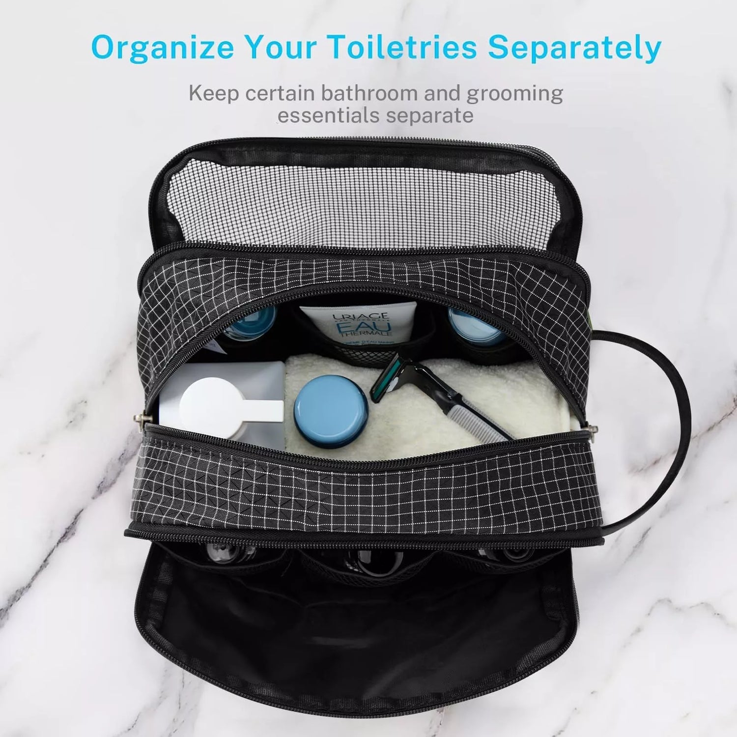 gonex travel hanging toiletry bag Gonex Checkered Travel Toiletry Bag