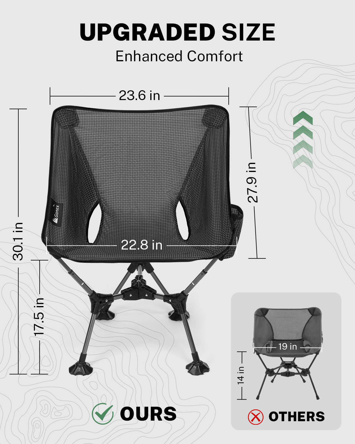 Gonex Lightweight High Back Camping Chair
