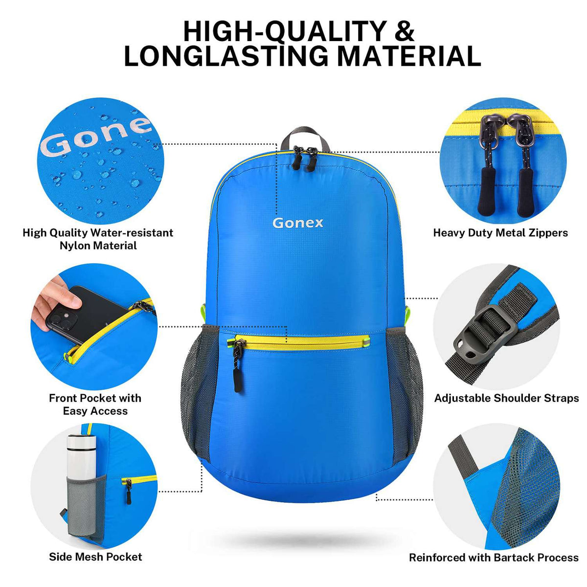 Handy Many Backpack Gonex 20L Lightweight Packable Hiking Backpack Handy Daypack