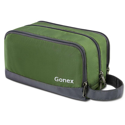 Gonex Nylon Hangable Travel Toiletry Bag for Air Travel, Olive Green