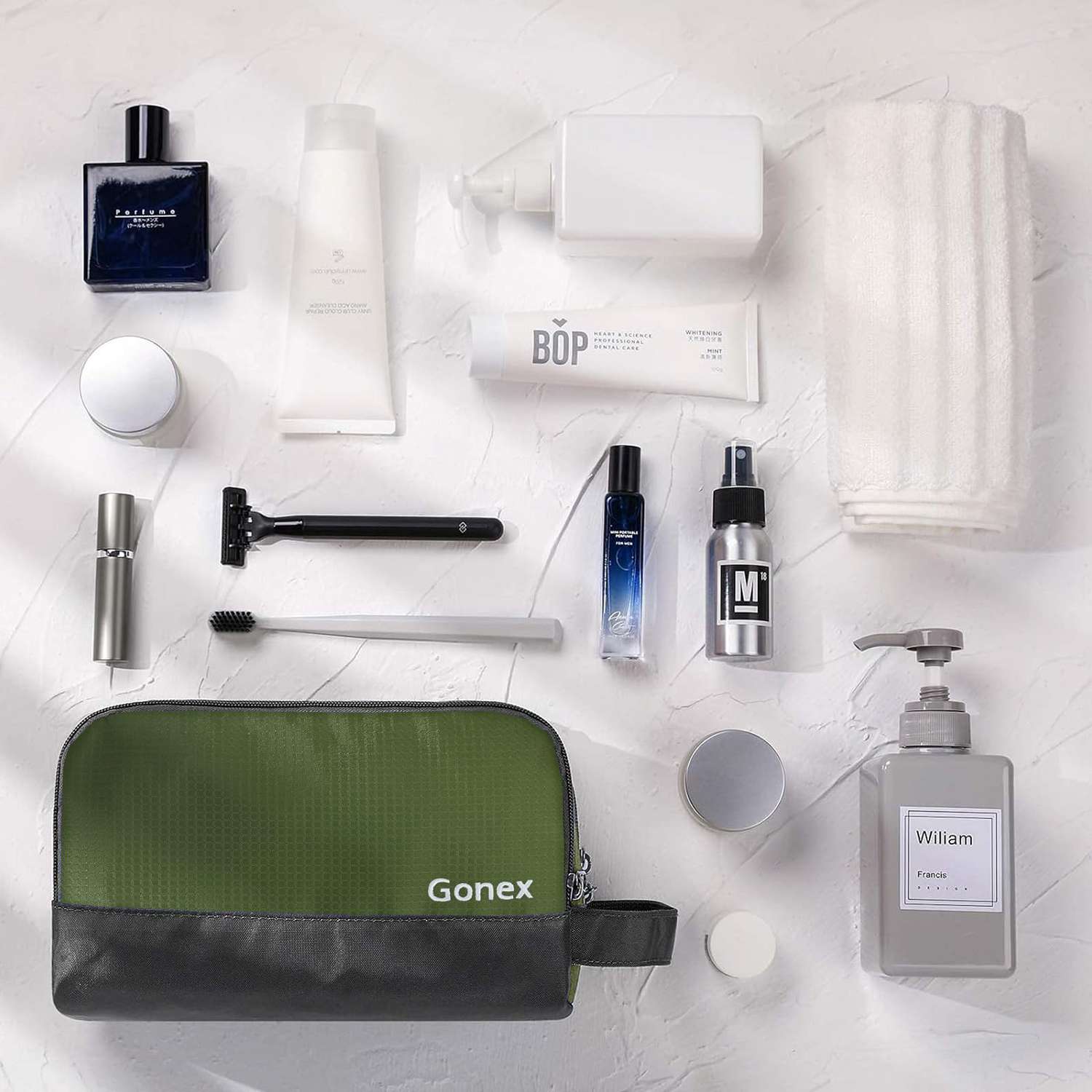gonex travel hanging toiletry bag Gonex Nylon Hangable Travel Toiletry Bag for Air Travel