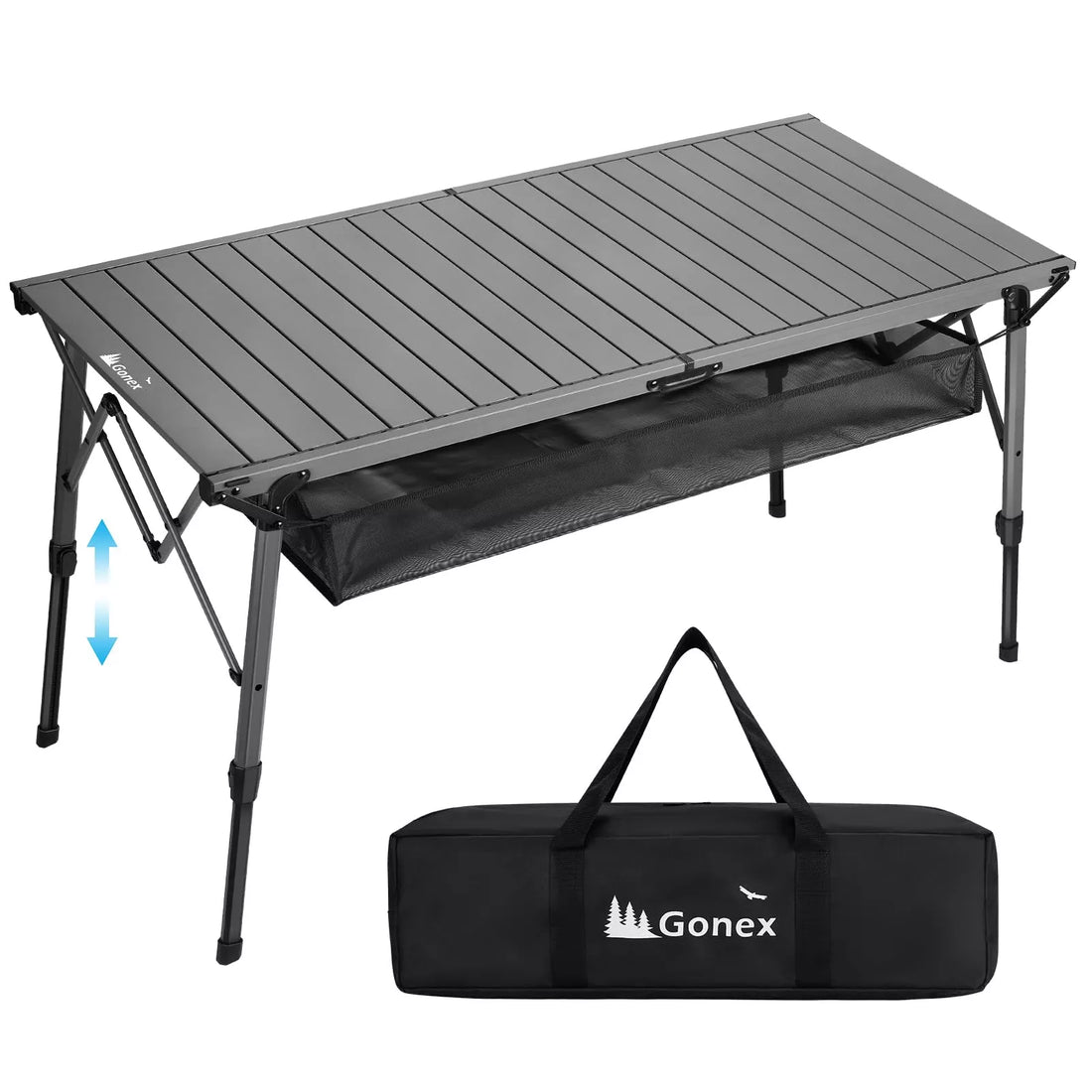 Gonex 50" Camping Table with Adjustable Height Legs