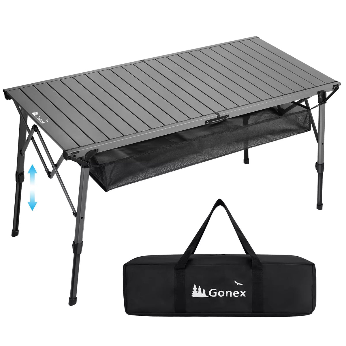 Gonex 50" Camping Table with Adjustable Height Legs