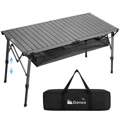 Gonex 50" Camping Table with Adjustable Height Legs