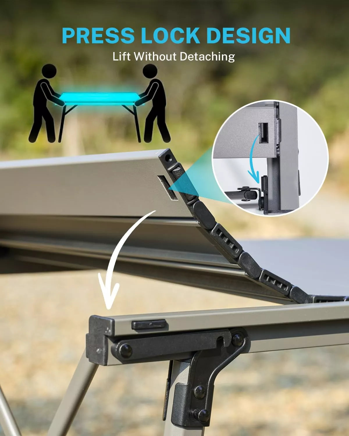 Gonex 50" Camping Table with Adjustable Height Legs