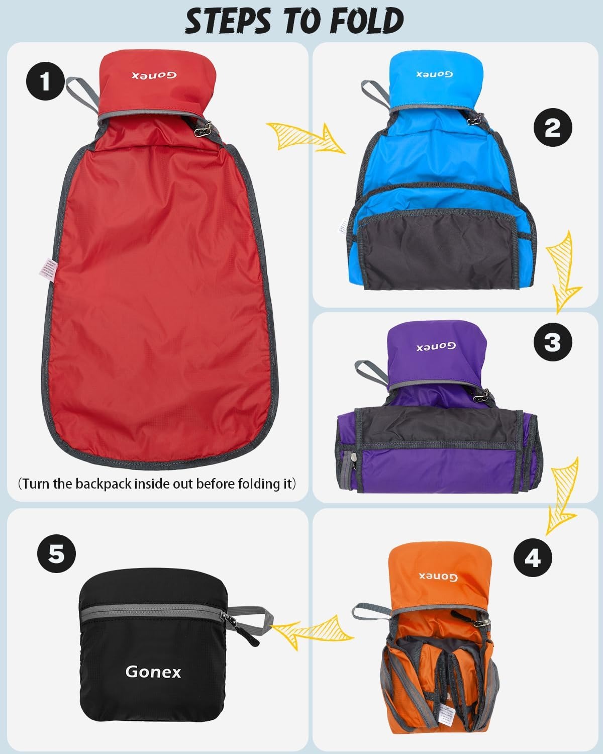 150l hiking backpack Athlete Gear Trolley Bag with Wheels light hiking pack Gonex 20L Ultra Lightweight Packable