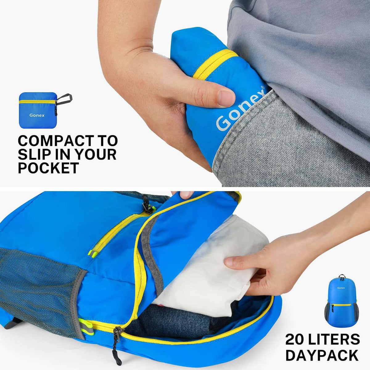Handy Many Backpack Gonex 20L Lightweight Packable Hiking Backpack Handy Daypack