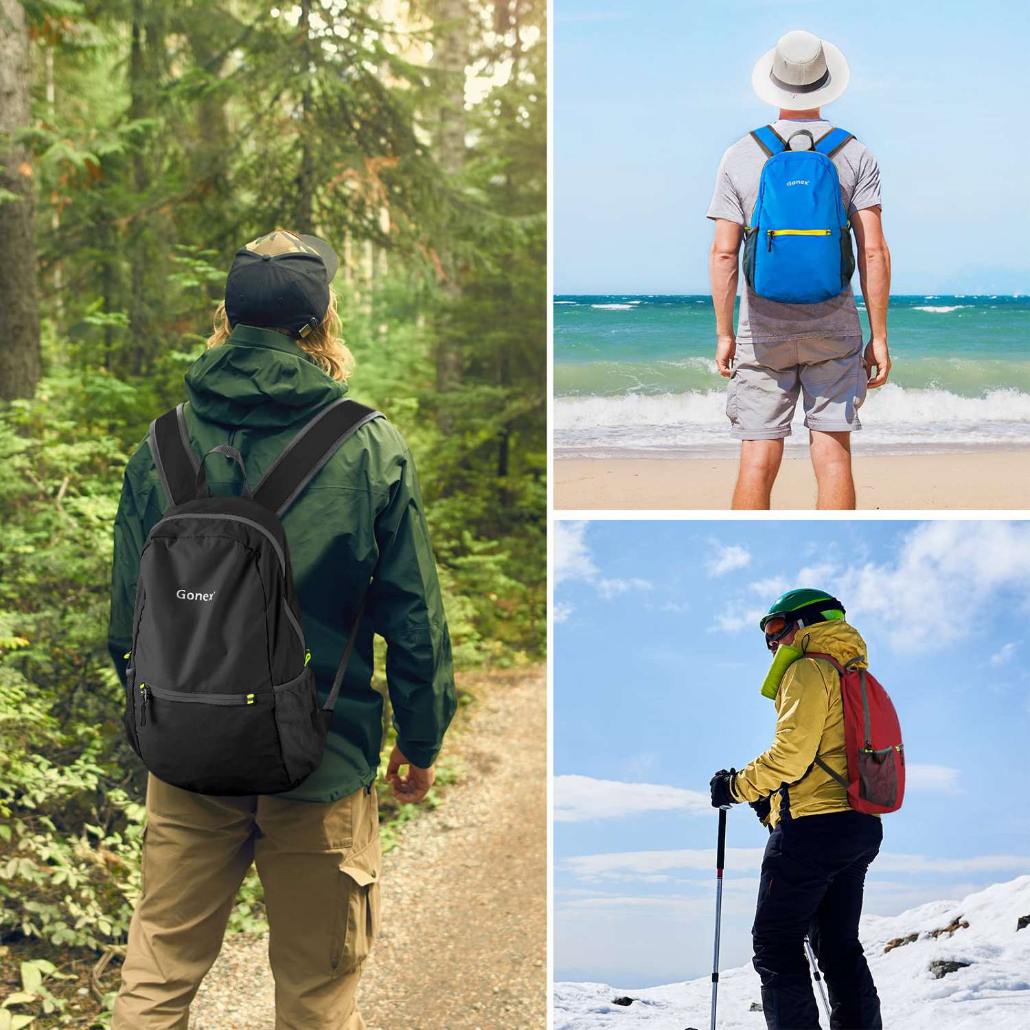 Collapsible Duffle Bag Gonex Packable Handy Lightweight Travel