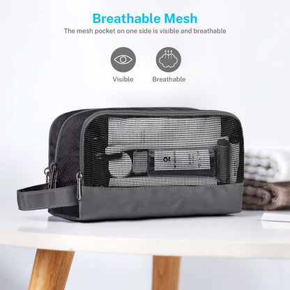 mesh toiletry bag