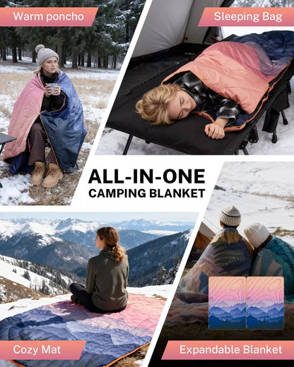 All in one camping waterproof blanket