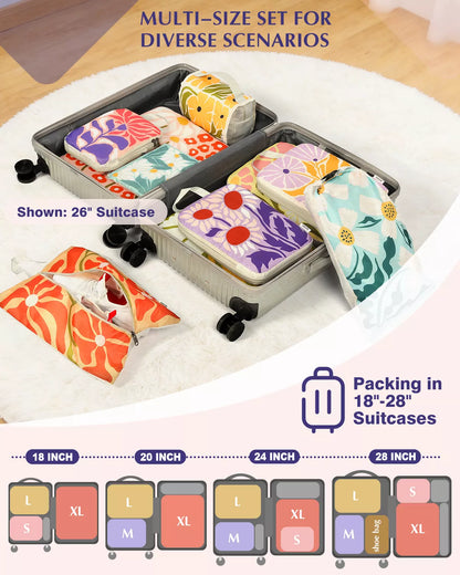 Multi size set for diverse scenarios for packing cubes