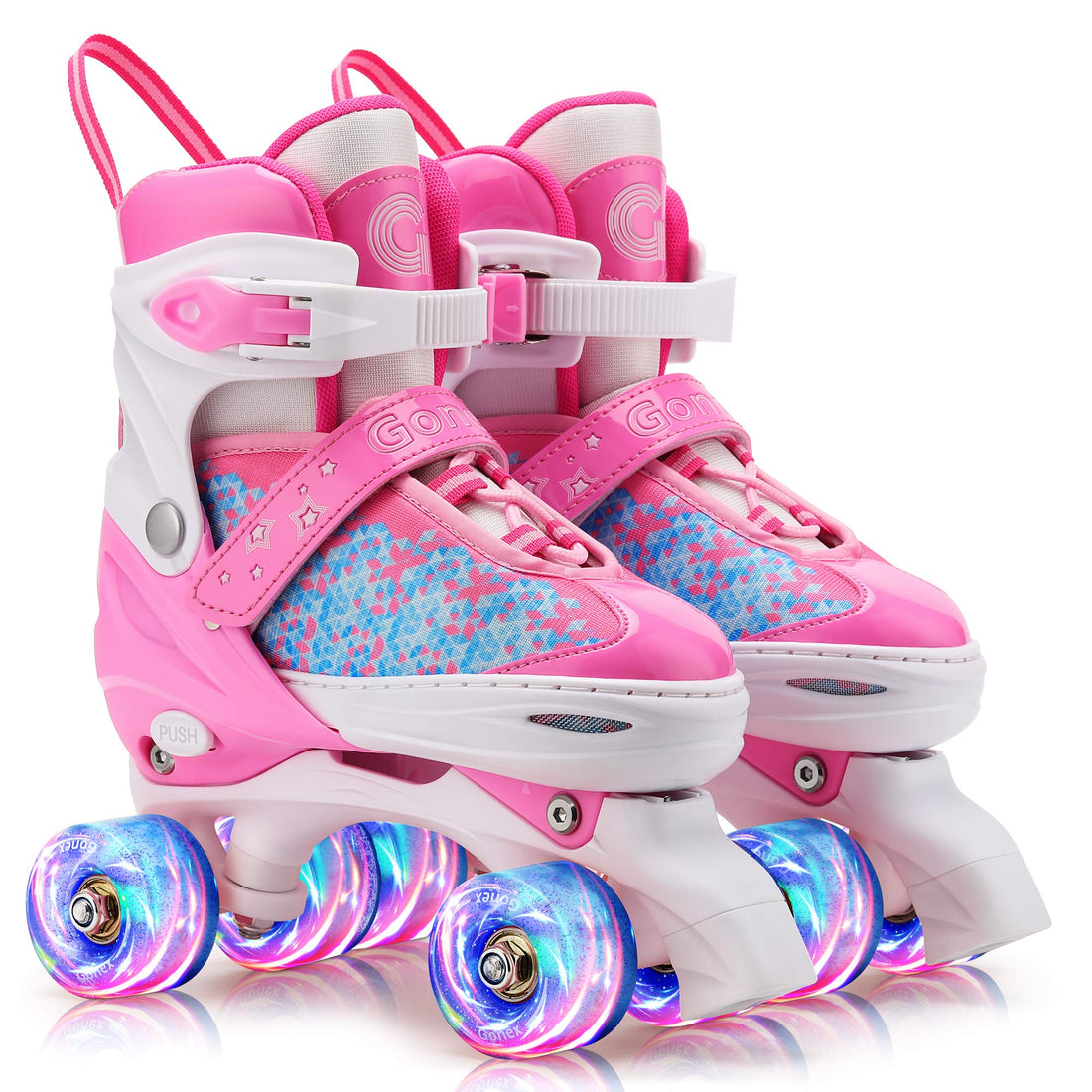 pink roller skates