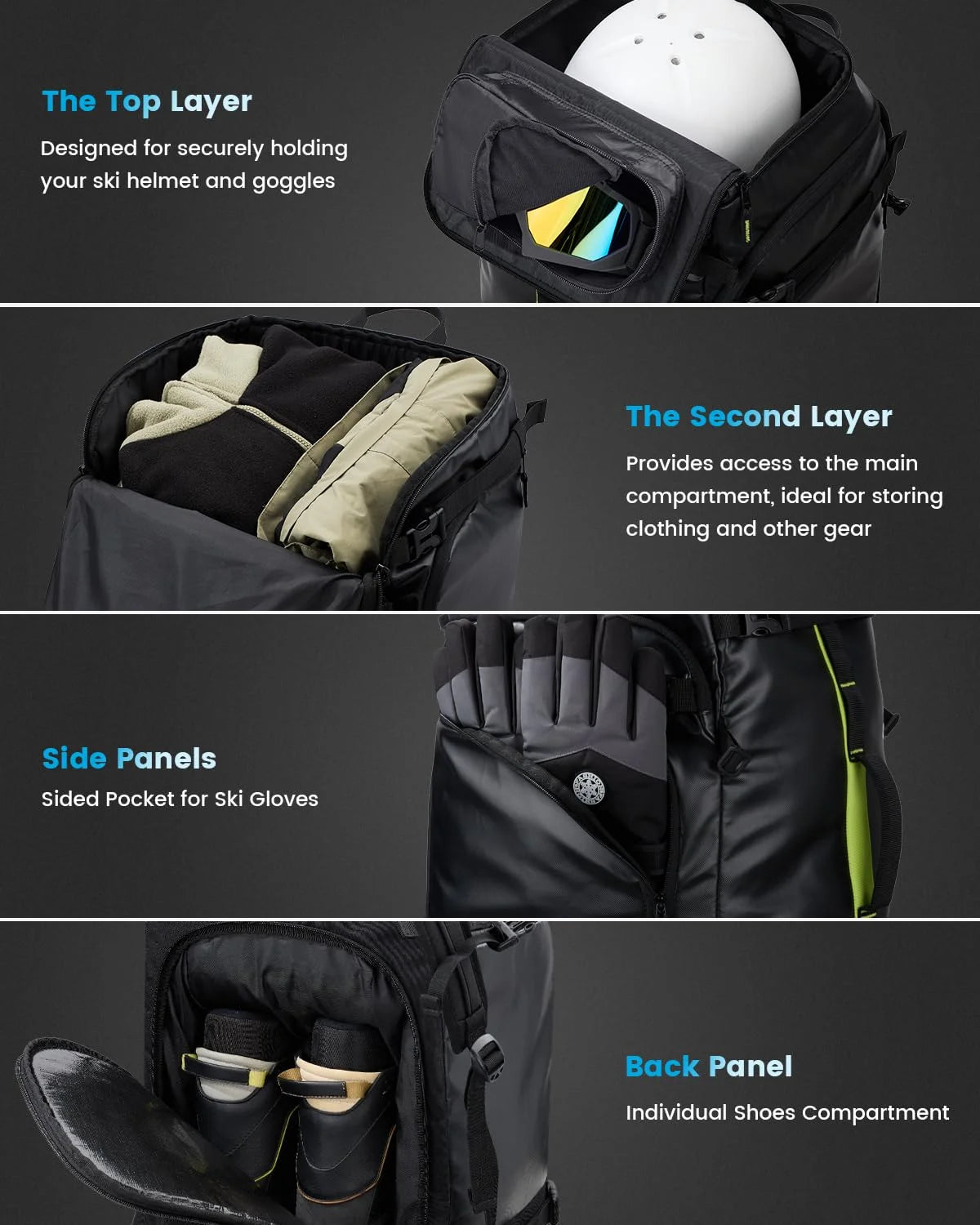 Ski gear backpack hotsell