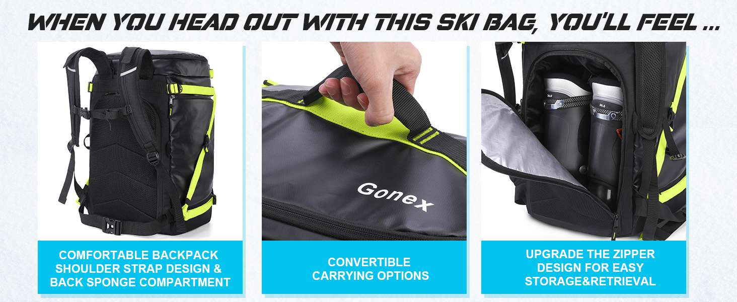 Gonex 50L Ski Boot Bag Backpack