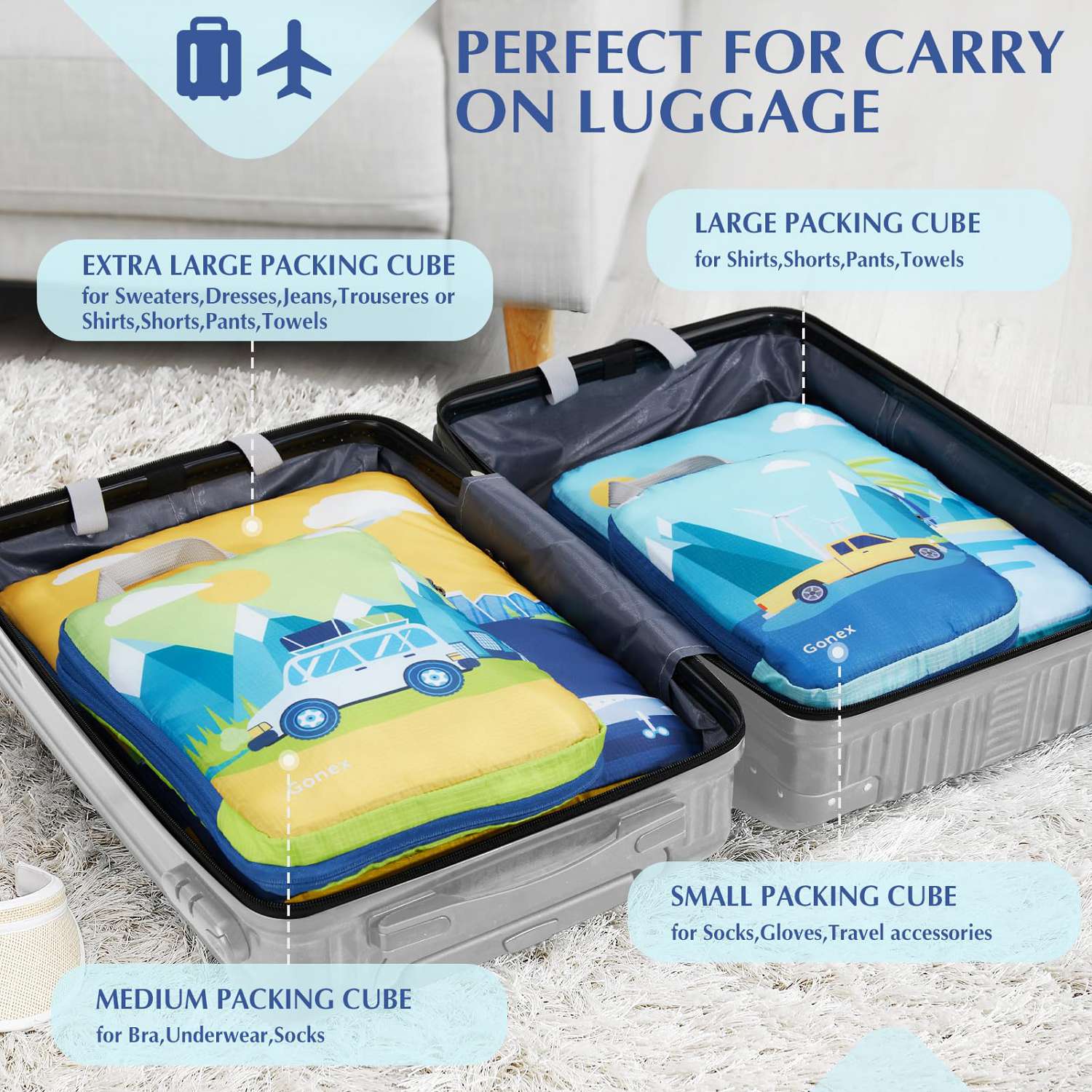 suitcase organizer bags