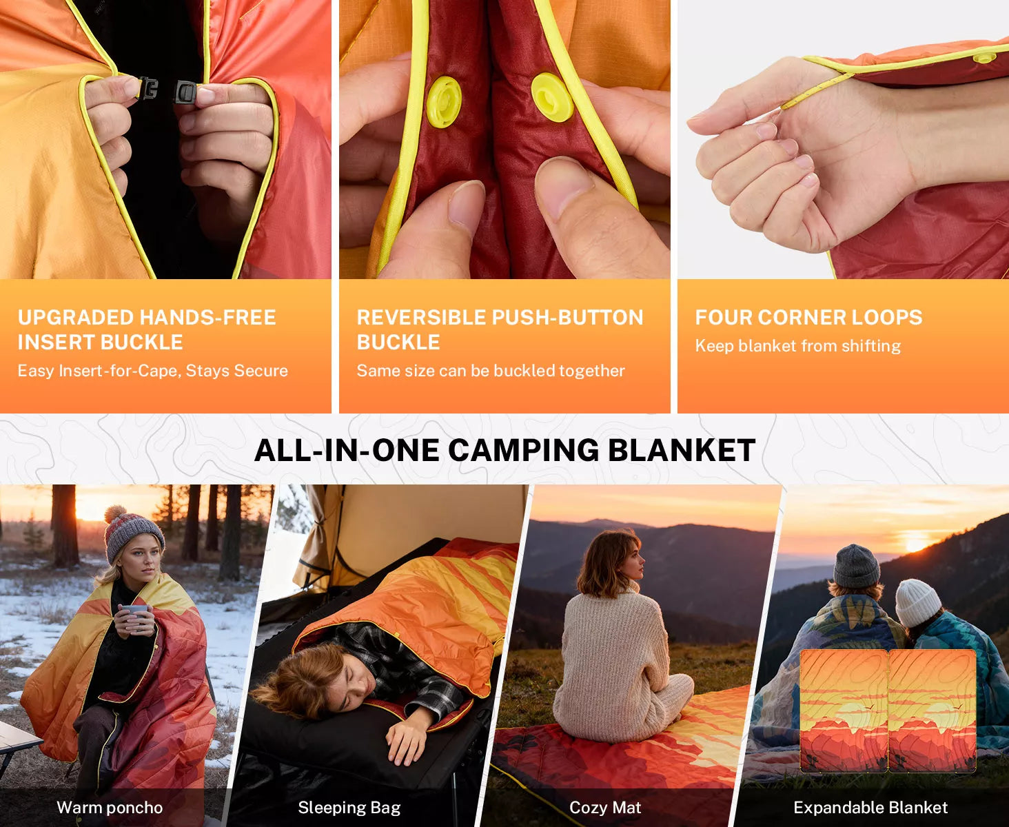 Warm blanket for camping
