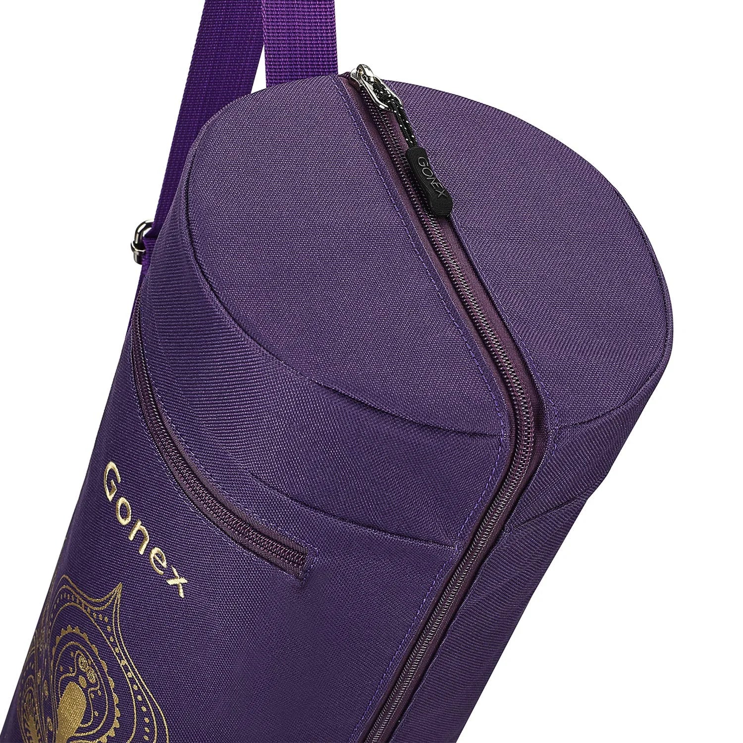 Gonex Full Zip Yoga Mat Bag with 2 Cargo Pockets Pink