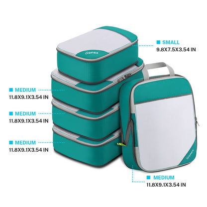 Gonex 4M+1S Compression Packing Cubes Set