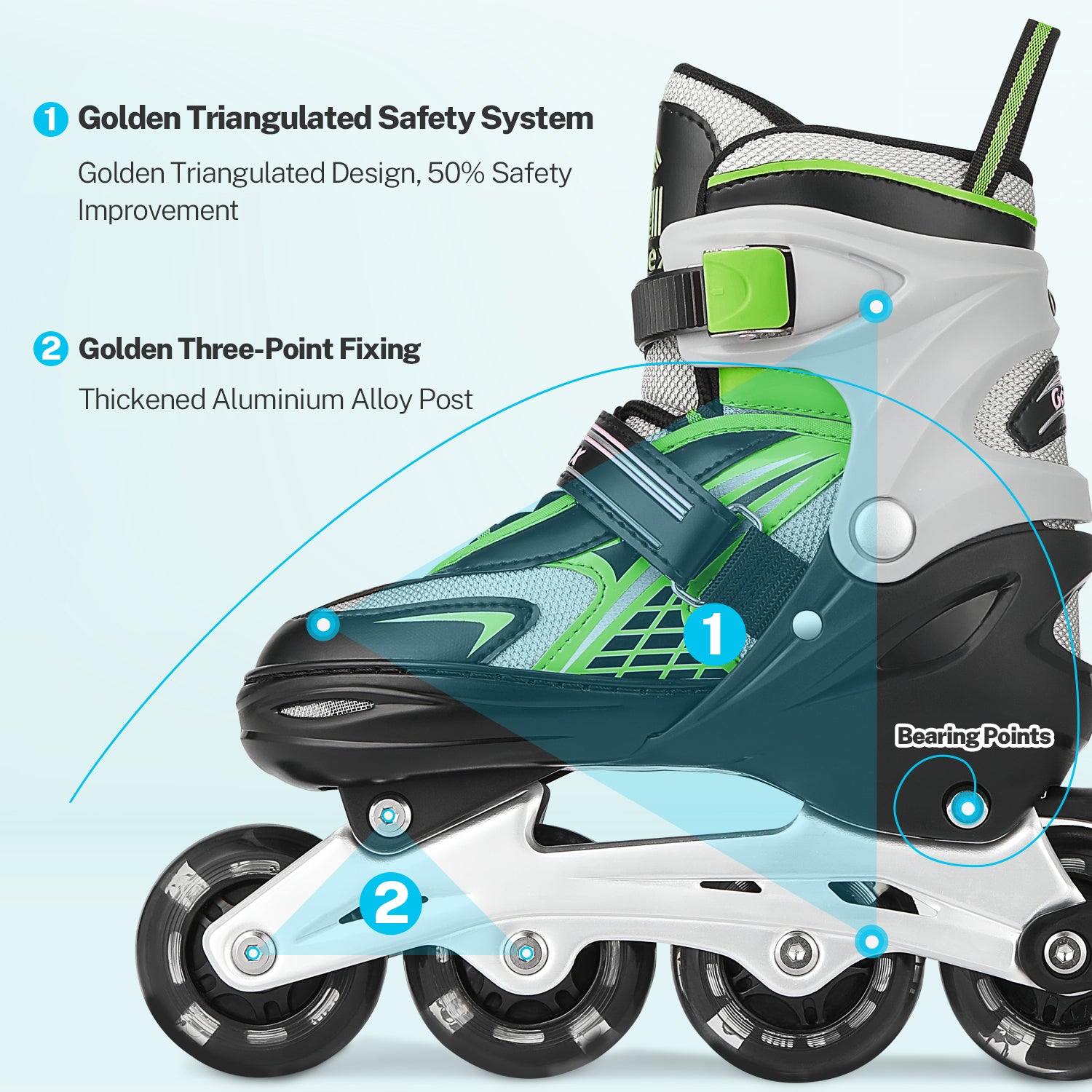 Gonex Inline-Skates für Mädchen, Jungen und Kinder