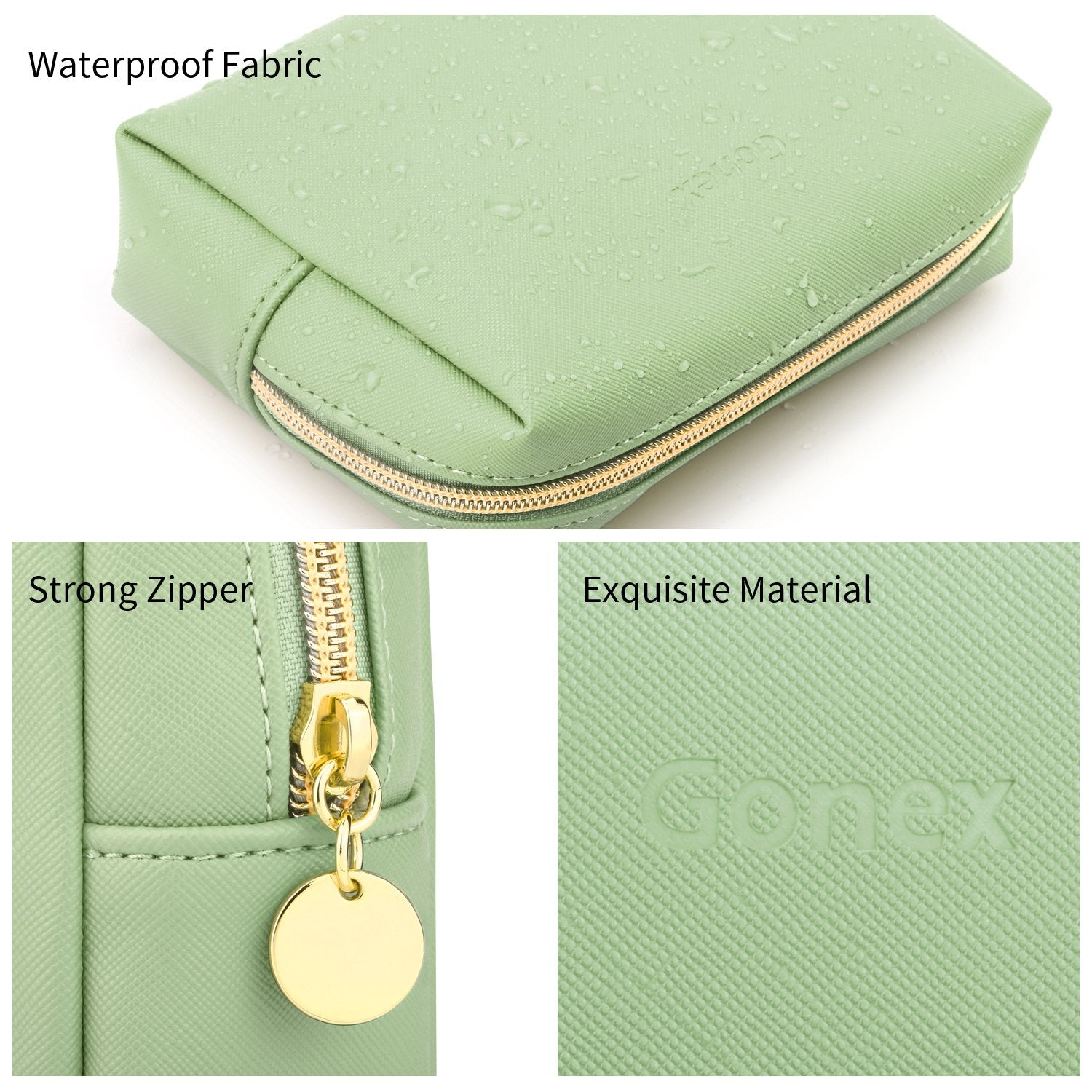 Gonex Portable Water-Resistant Small Makeup Bag