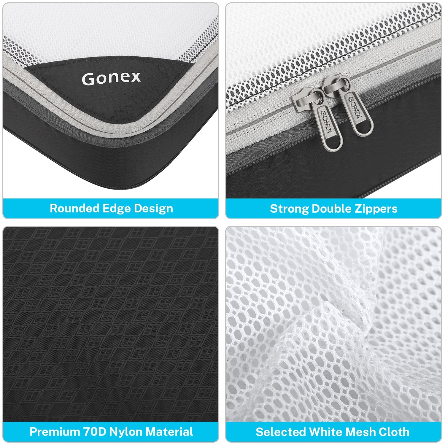 Gonex 4M+1S Compression Packing Cubes Set