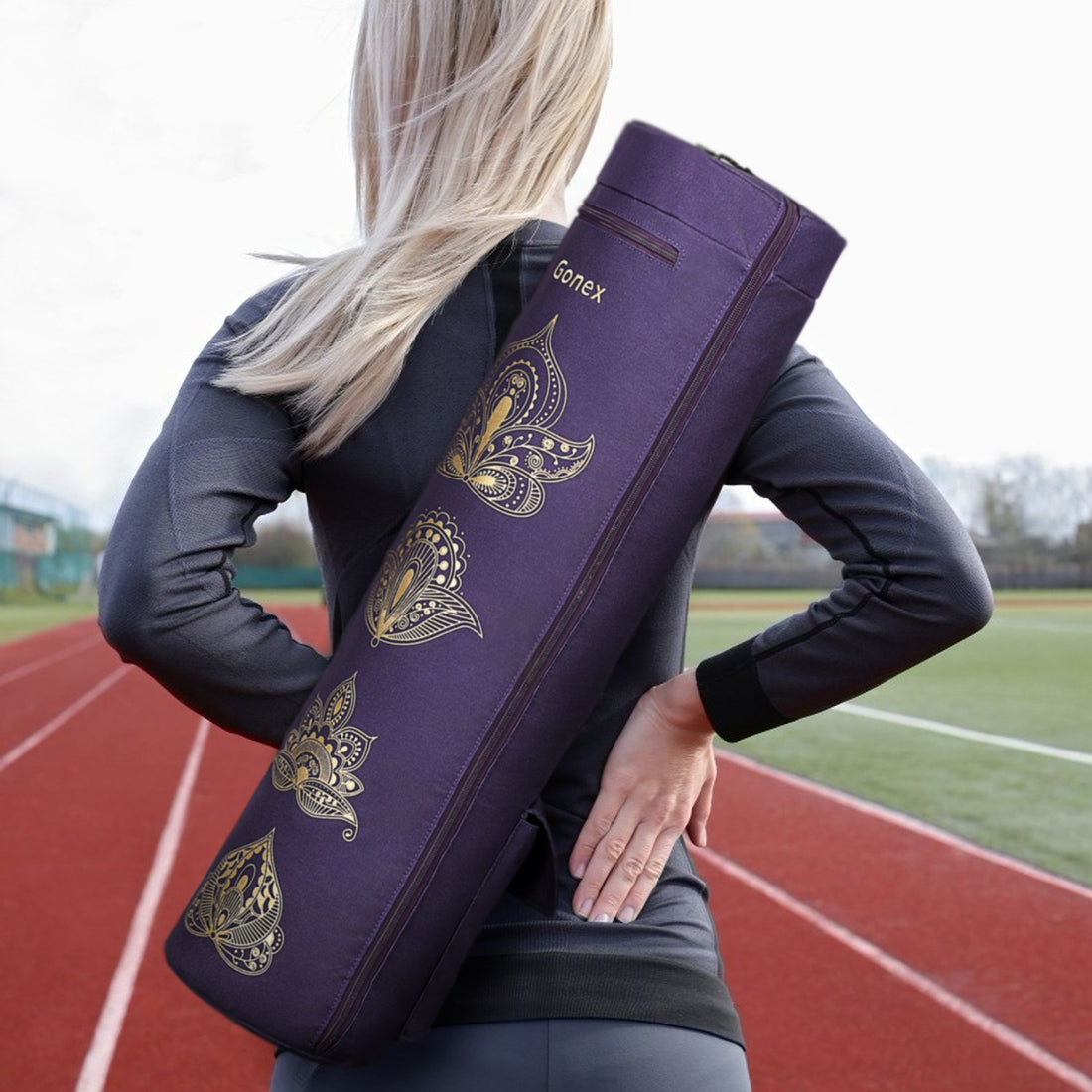 Gonex Full-Zip Yoga Mat Bag with 2 Cargo Pockets