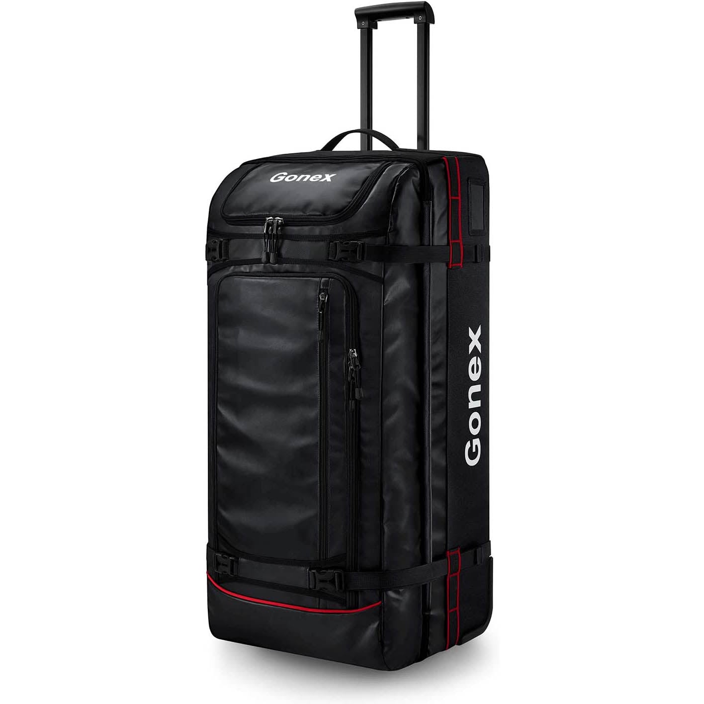 backpack with wheels for travel 100l Extra Large Rolling Duffel Bag and Handle 33" Heavy-Duty 1600D PVC Checked Luggage Business Travel, Men's Week-Long Trips & Student Relocation, Foldable Base Design (Army Look no further than the Gonex 33 Inch Rolling Duffle Bag with Wheels Rugged Rolling Travel Duffle Bag