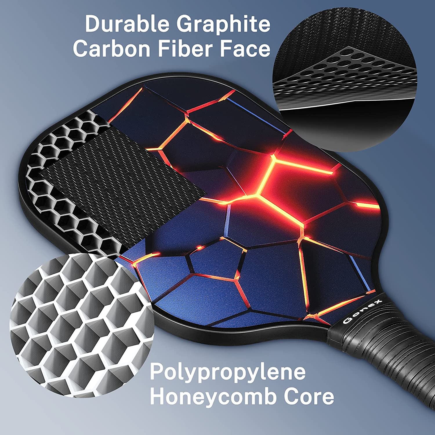 Gonex Graphite Pickleball Paddle Set of 4 - USAPA Approved