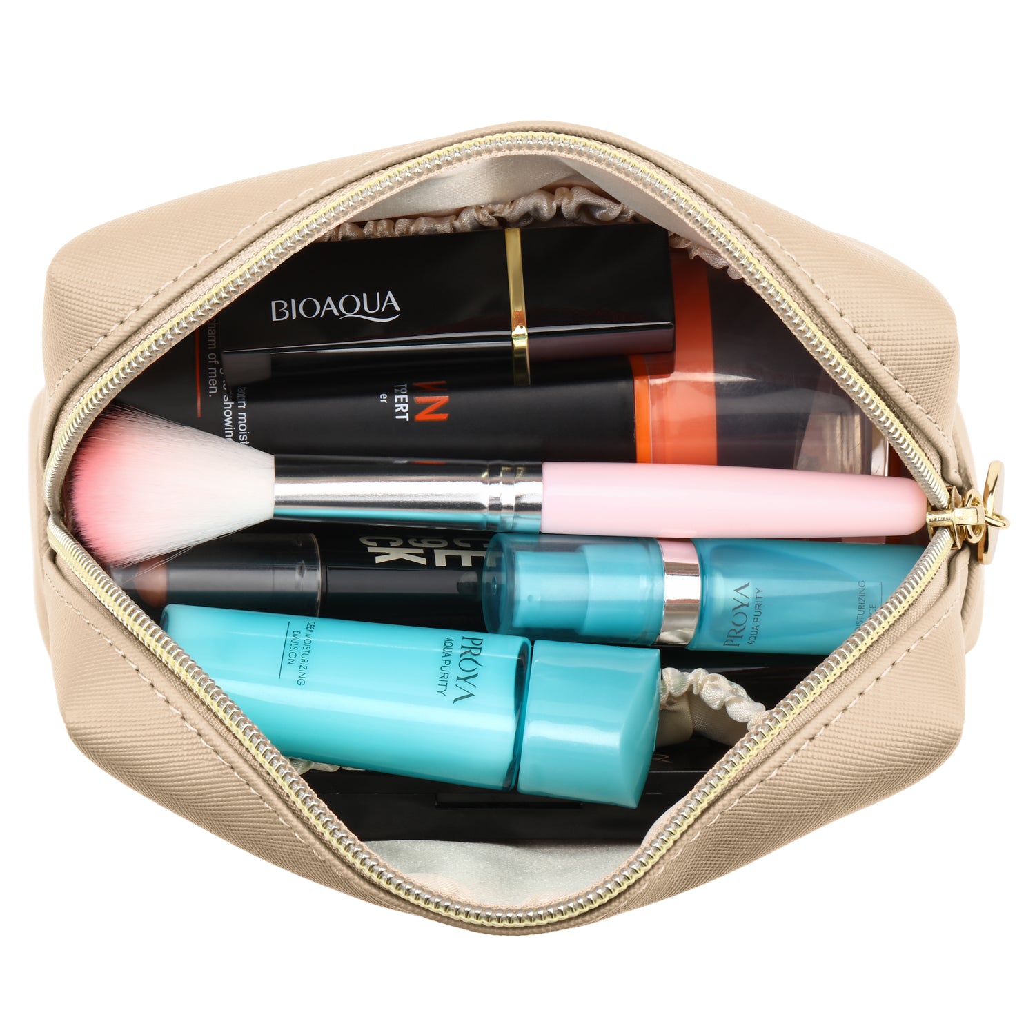 Gonex Portable Water-Resistant Small Makeup Bag